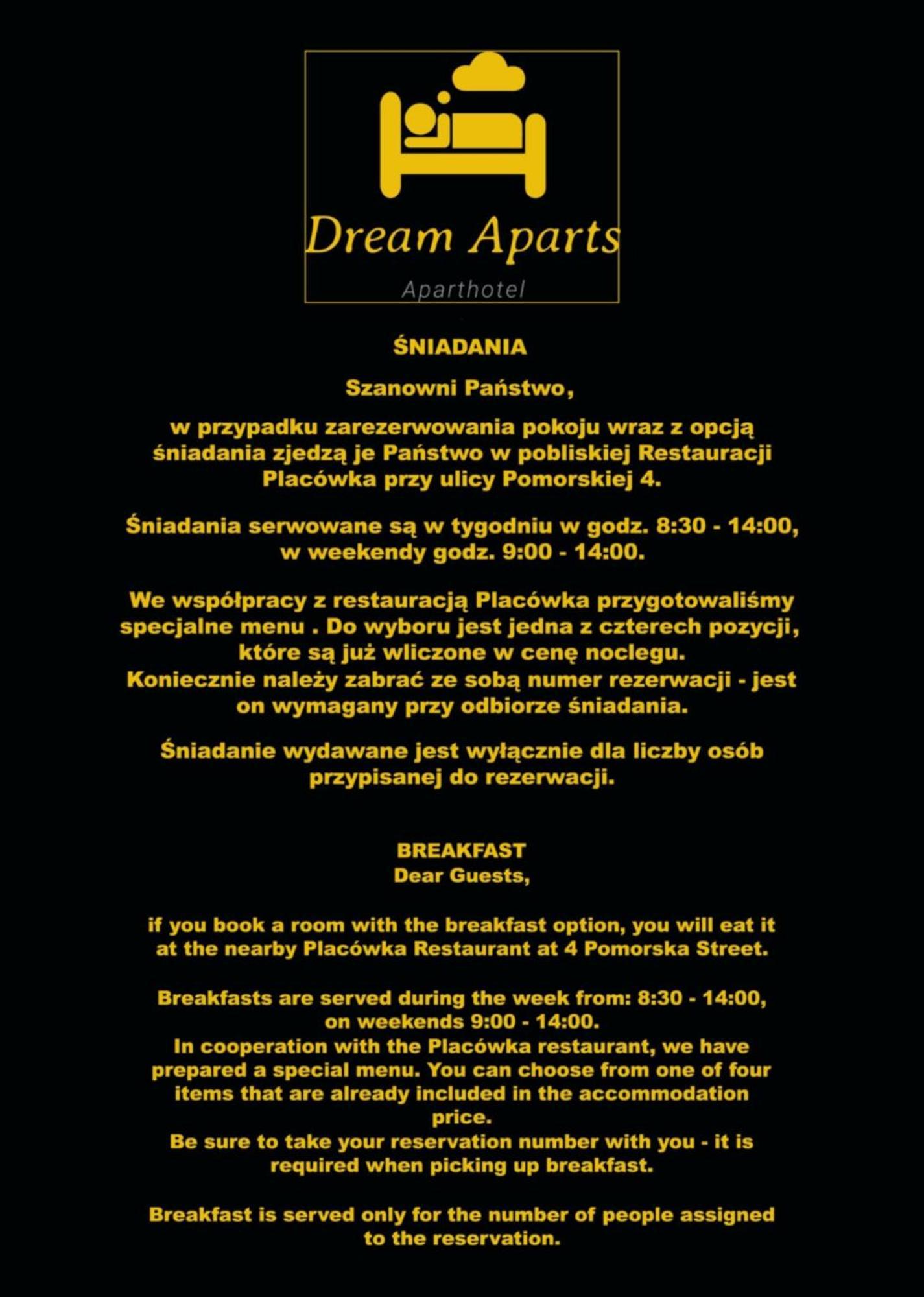 Apartament Dream Aparts - Wschodnia 34